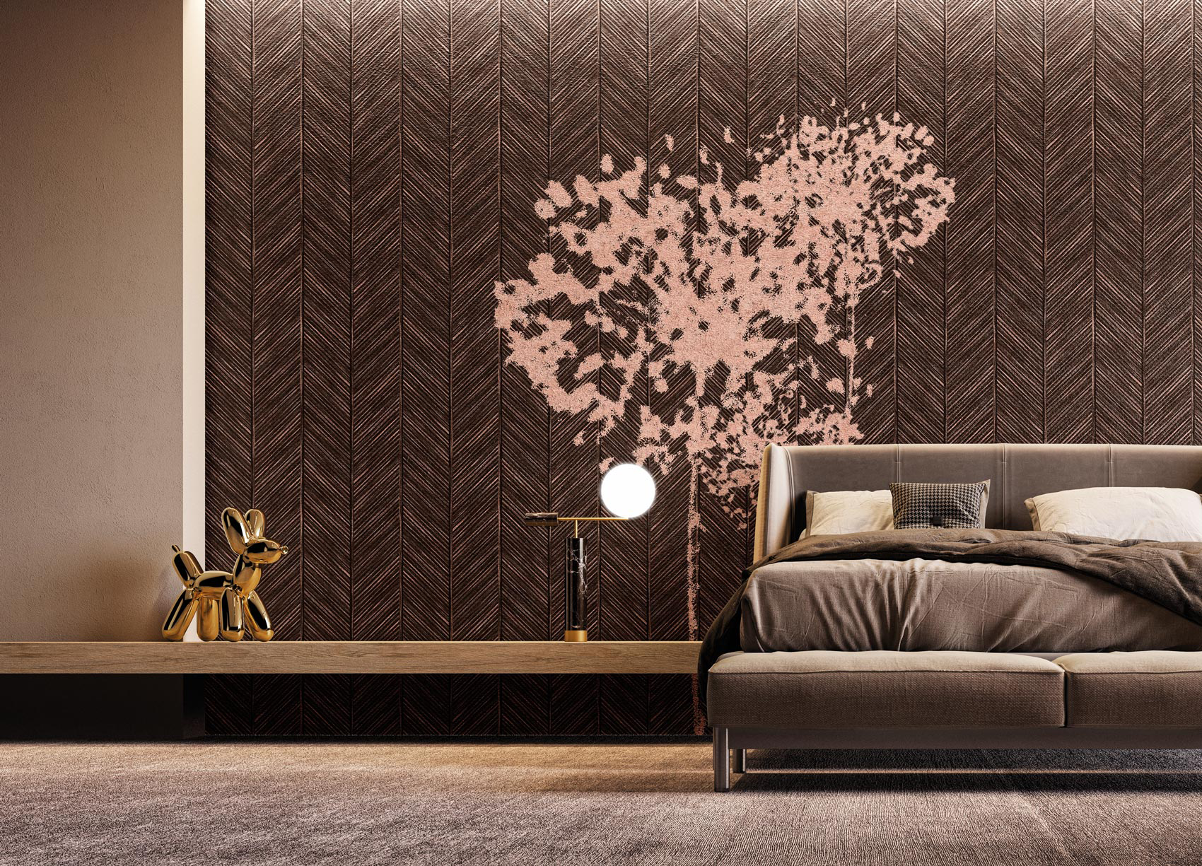 Decorative wallpaper. Our washable feature wall panels are made from a vinyl based material meaning they are tough as well as beautiful.
