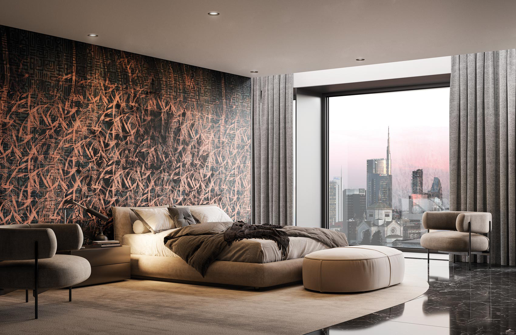 Decorative wallpaper. Our washable feature wall panels are made from a vinyl based material meaning they are tough as well as beautiful.