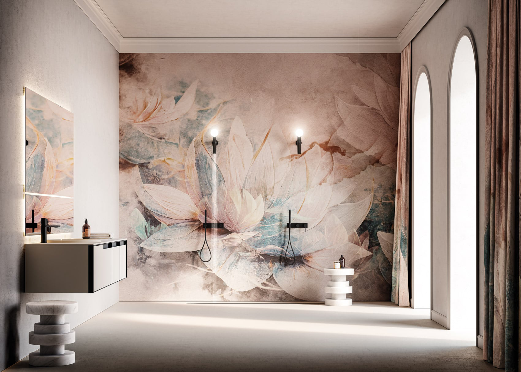 Decorative wallpaper. Our washable feature wall panels are made from a vinyl based material meaning they are tough as well as beautiful.