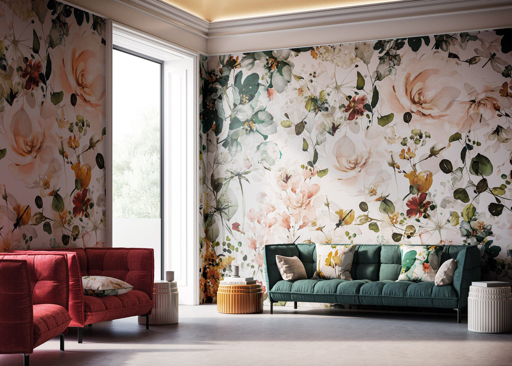 Decorative wallpaper. Our washable feature wall panels are made from a vinyl based material meaning they are tough as well as beautiful.
