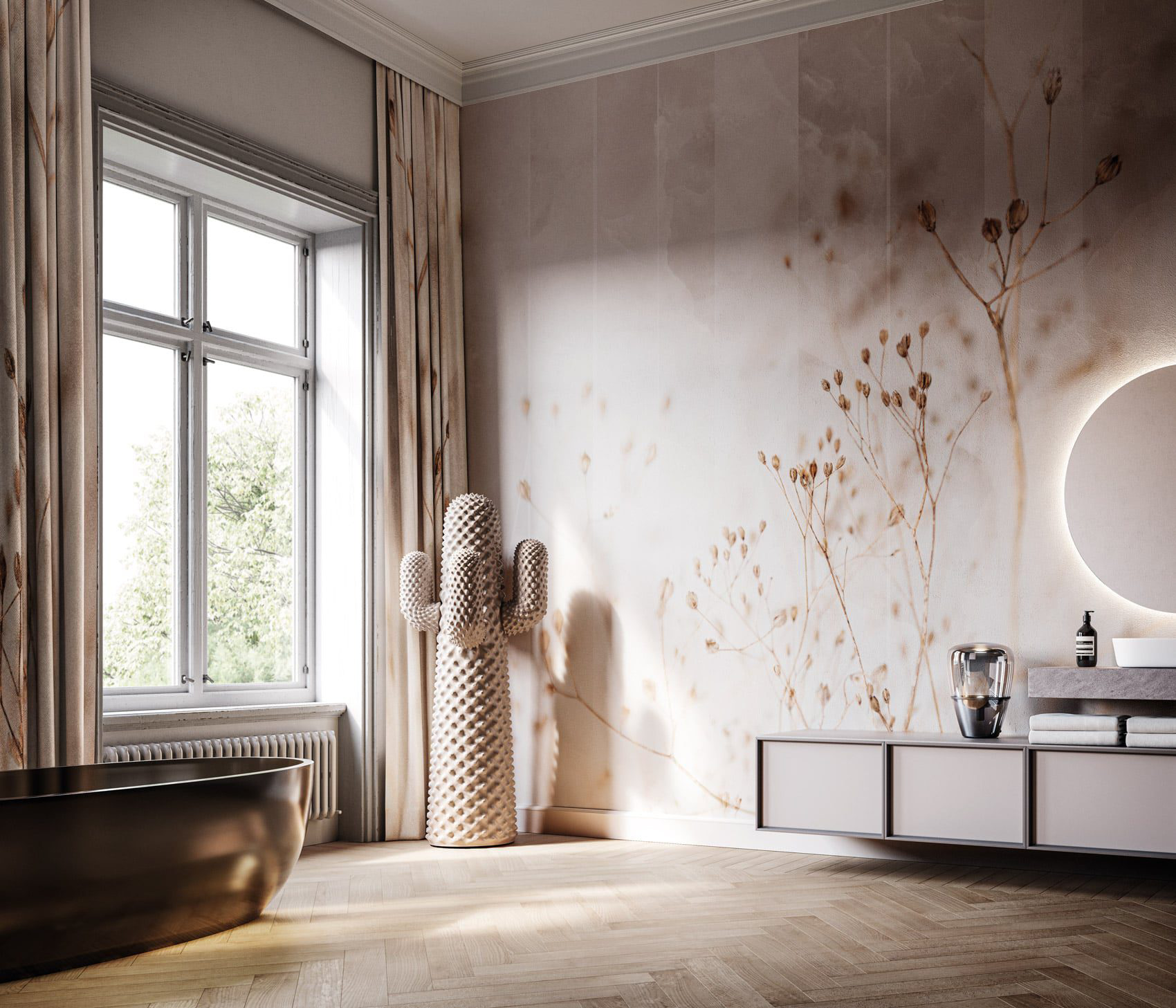 Decorative wallpaper. Our washable feature wall panels are made from a vinyl based material meaning they are tough as well as beautiful.