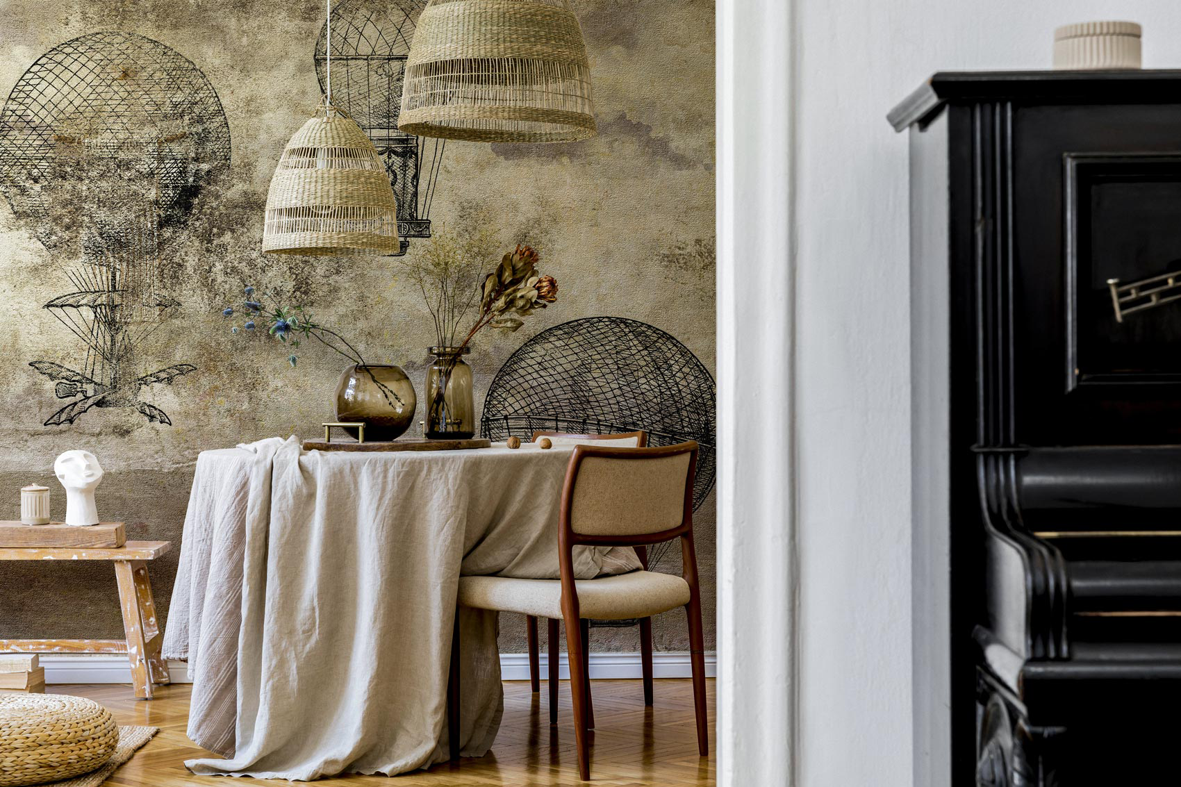 Decorative wallpaper. Our washable feature wall panels are made from a vinyl based material meaning they are tough as well as beautiful.