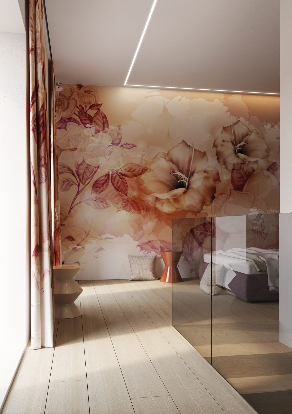 Decorative wallpaper. Our washable feature wall panels are made from a vinyl based material meaning they are tough as well as beautiful.