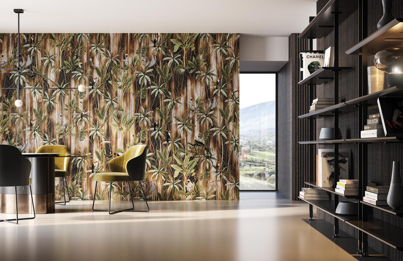 Decorative wallpaper. Our washable feature wall panels are made from a vinyl based material meaning they are tough as well as beautiful.