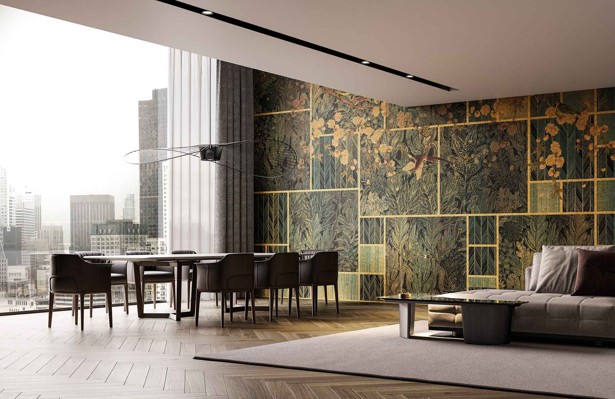 Decorative wallpaper. Our washable feature wall panels are made from a vinyl based material meaning they are tough as well as beautiful.