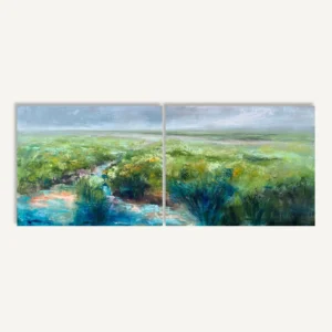 Miguel Redondo - Marisma Aliaraque - Original Signed Art - Diptych - oliveira algarve furniture shop buy